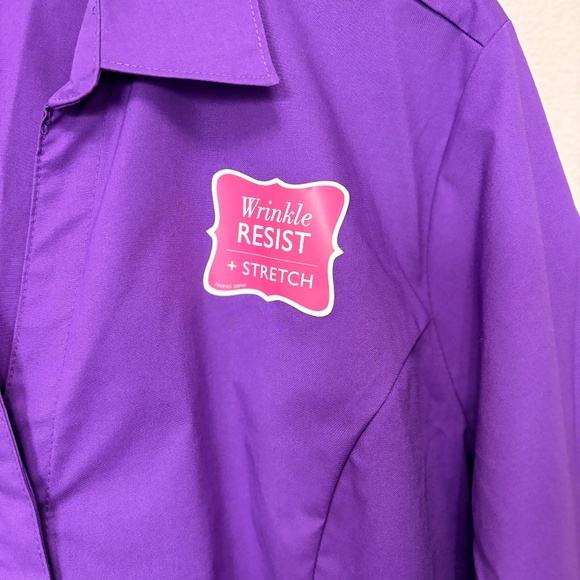 Riders by Lee Wrinkle Resist Shirt - Purple, 1X - NWT - Picture 3 of 7